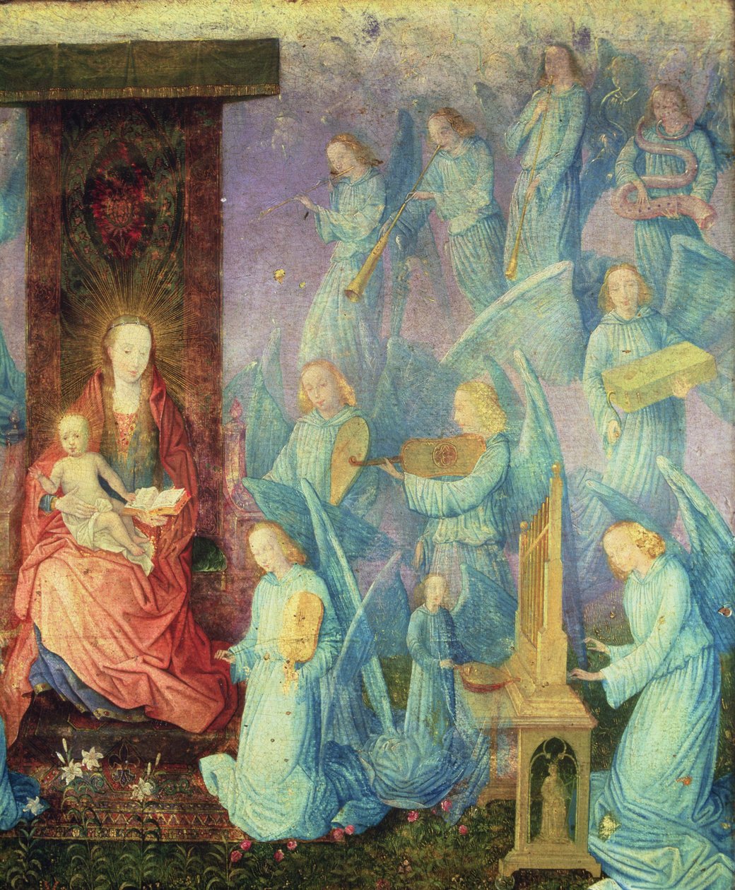 Ein Konzert der Engel (Detail) von Spanish School