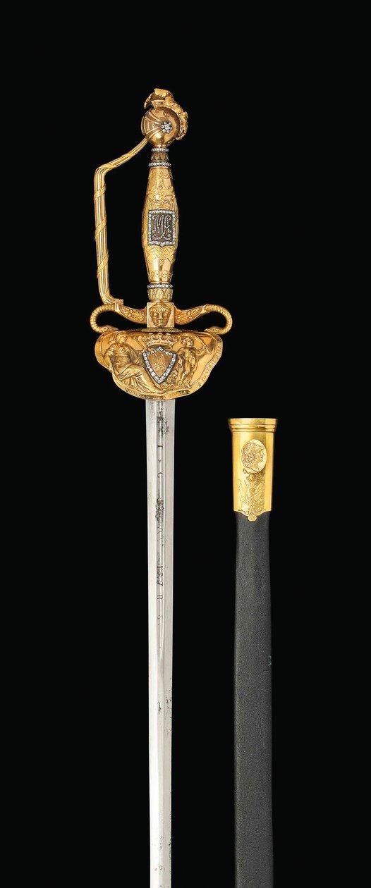 Ein bedeutendes diamantbesetztes goldgehäuftes Schwert, ca. 1814-15 von Spanish School