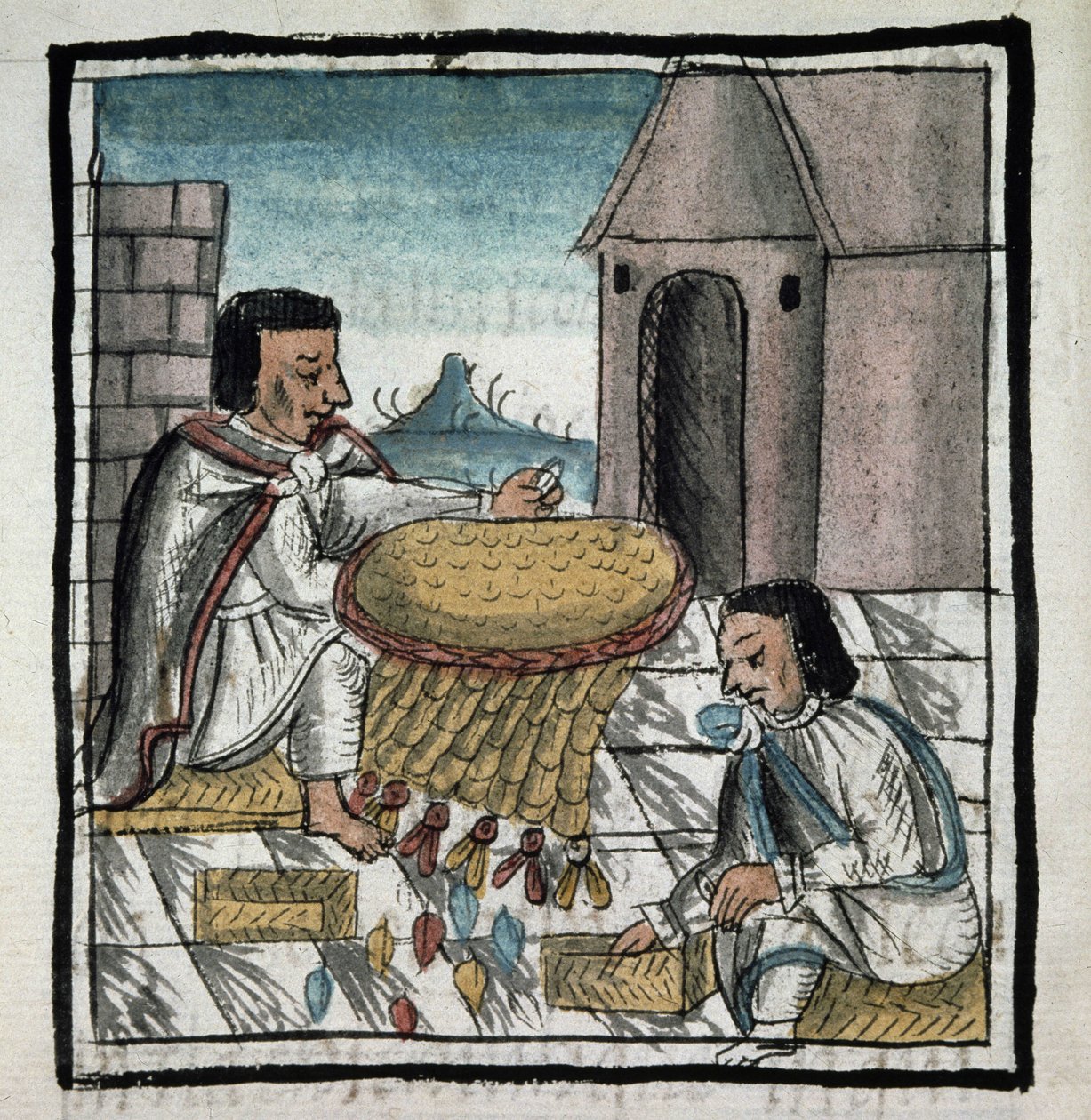 Codex der Eroberung Mexikos: Methode zur Konservierung von Lebensmitteln gegen Hunger von Spanish School
