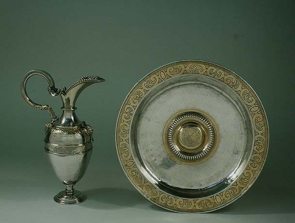 Krug und Becken, aragonesisch oder kastilisch, Ende des 16. Jahrhunderts von Spanish School