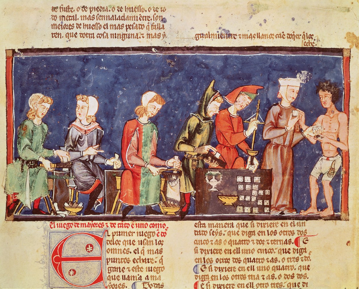 Würfelmacher, aus dem Buch der Spiele, Schach, Würfel und Bretter, 1282 von Spanish School