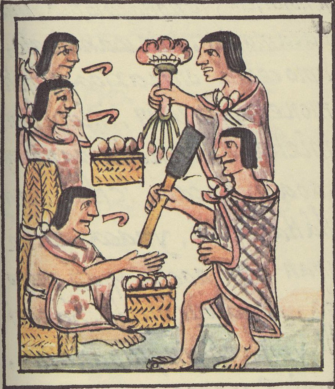 Ms Palat. 218-220 Ein aztekisches Fest, aus dem Florentiner Kodex von Bernardino de Sahagun, ca. 1540-85 von Spanish School