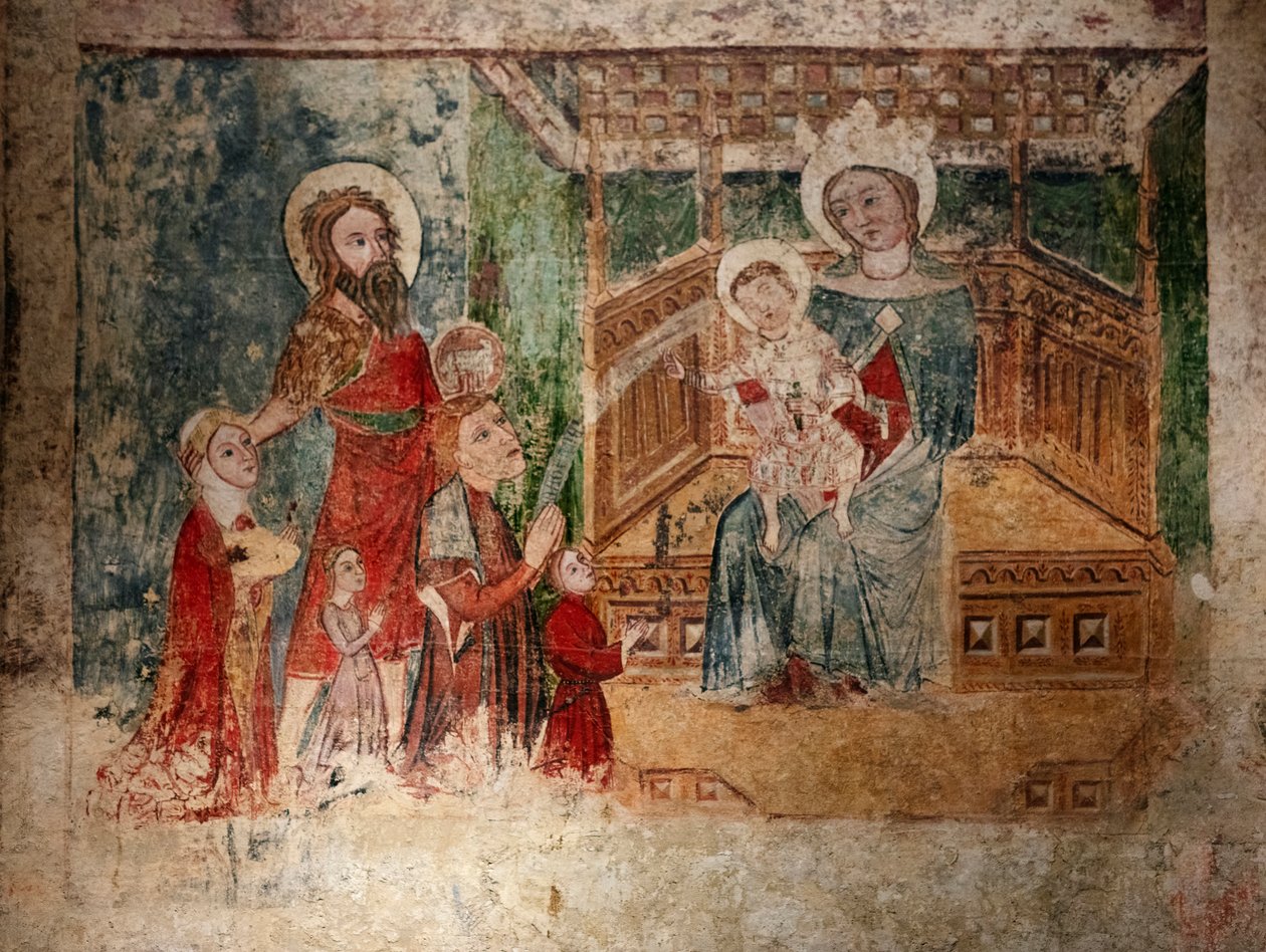 Wandmalerei Ursprung der Einsiedelei von Ipas (Huerca). 15. Jahrhundert von Spanish School
