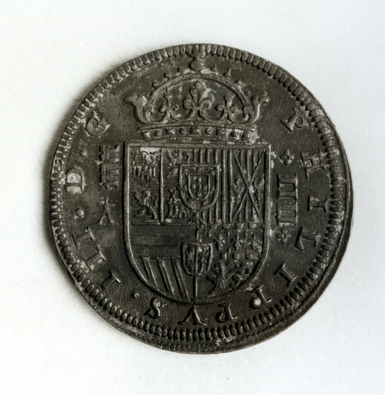 Silberkrone Münze von vier Reale aus der Regierungszeit von Philipp III von Spanien und Portugal (1578-1621) von Spanish School