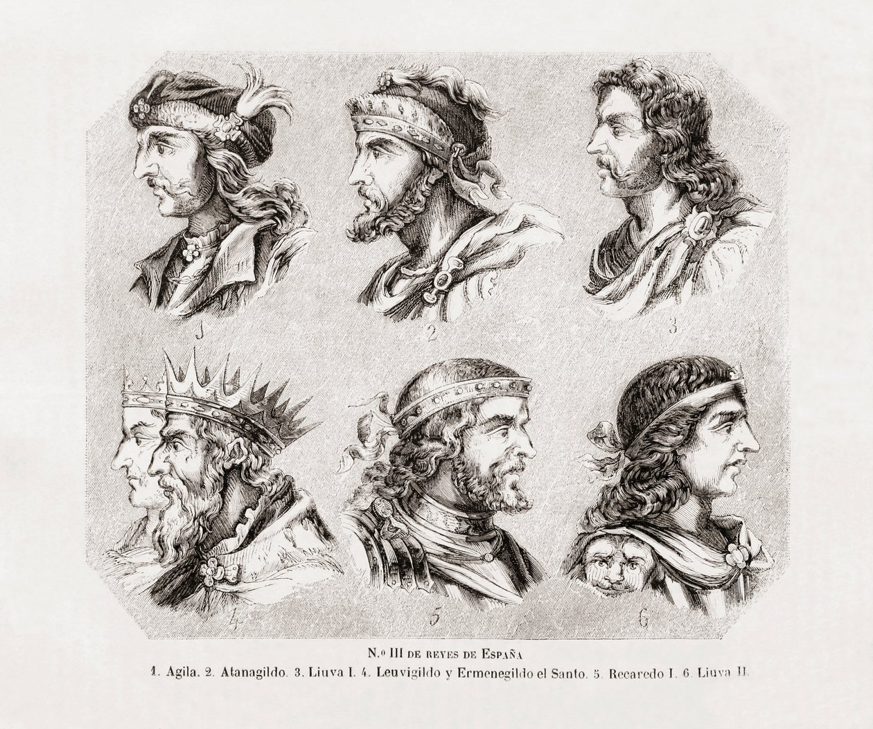 Sechs spanische Könige von Spanish School