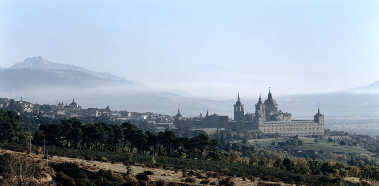 Ansicht des Monasterio de San Lorenzo de El Escorial von Spanish School