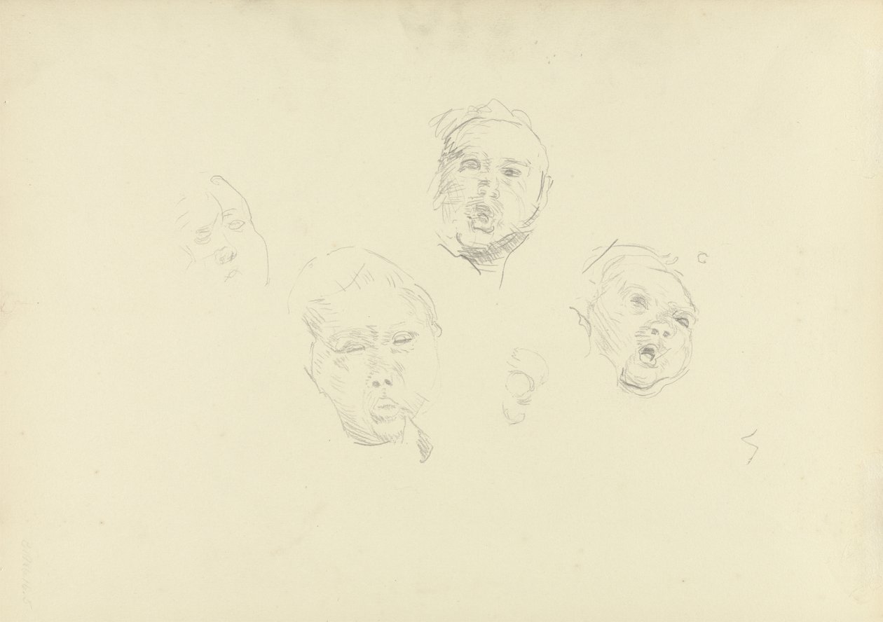Studie von Köpfen, für die Cave of the Golden Calf von Spencer Frederick Gore