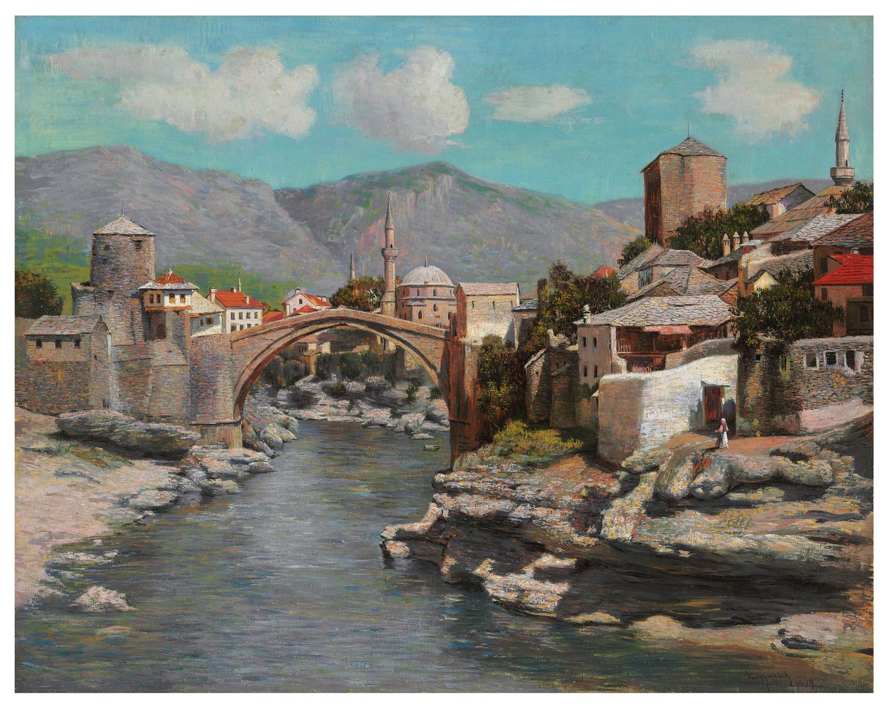 Die alte Brücke in Mostar, Bosnien von Spiro Bocaric