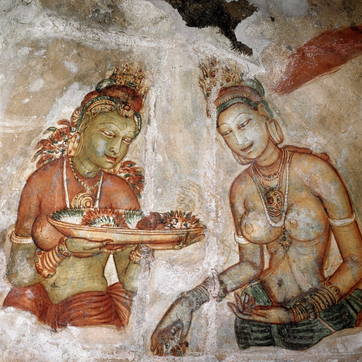 Ansicht der Magd (Fresko des Löwenfelsens) von Sri Lankan School