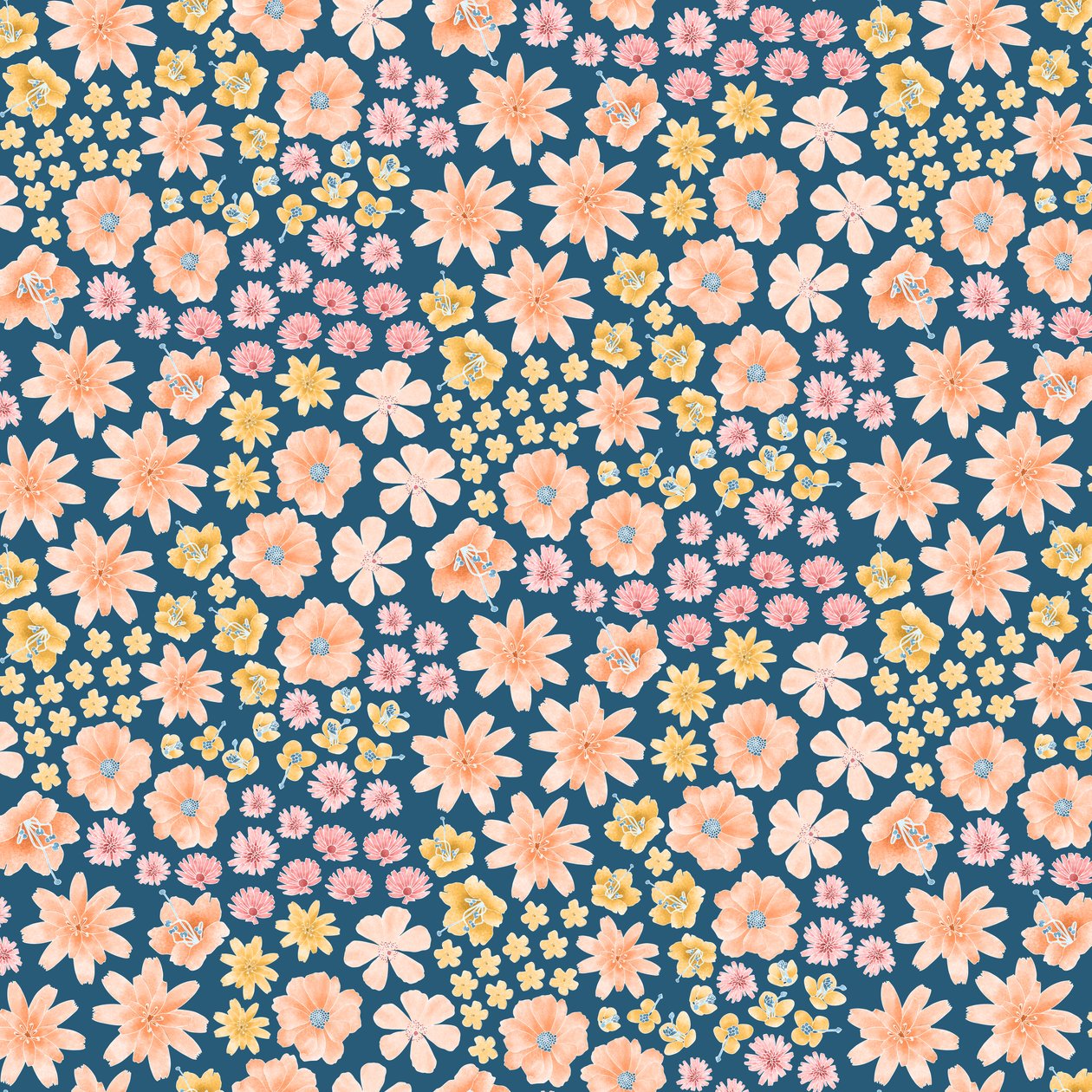 Mojave-Wüsten-Wildblumenmuster, 2021 von Stacy Hsu