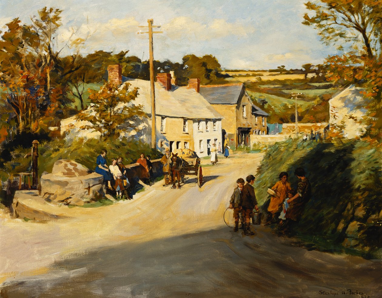 Ein kornisches Dorf von Stanhope Alexander Forbes