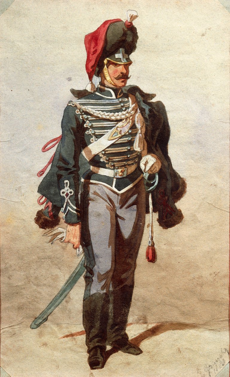 Studie von Uniformen, Zeichnung von Stanislao Grimaldi del Poggetto von Stanislas Grimaldi del Poggetto