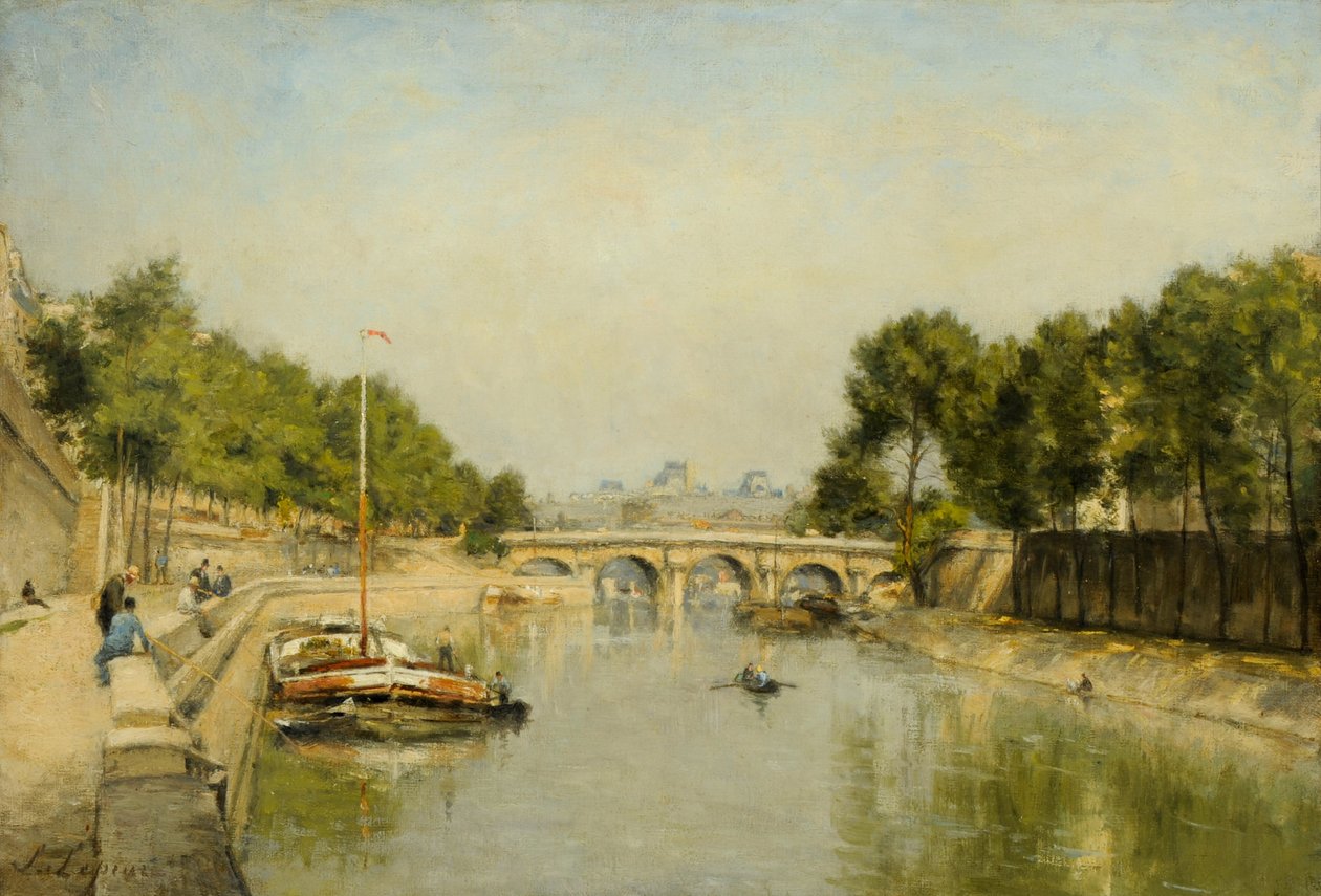 Die Ufer der Seine im Frühling von Stanislas Victor Edouard Lepine