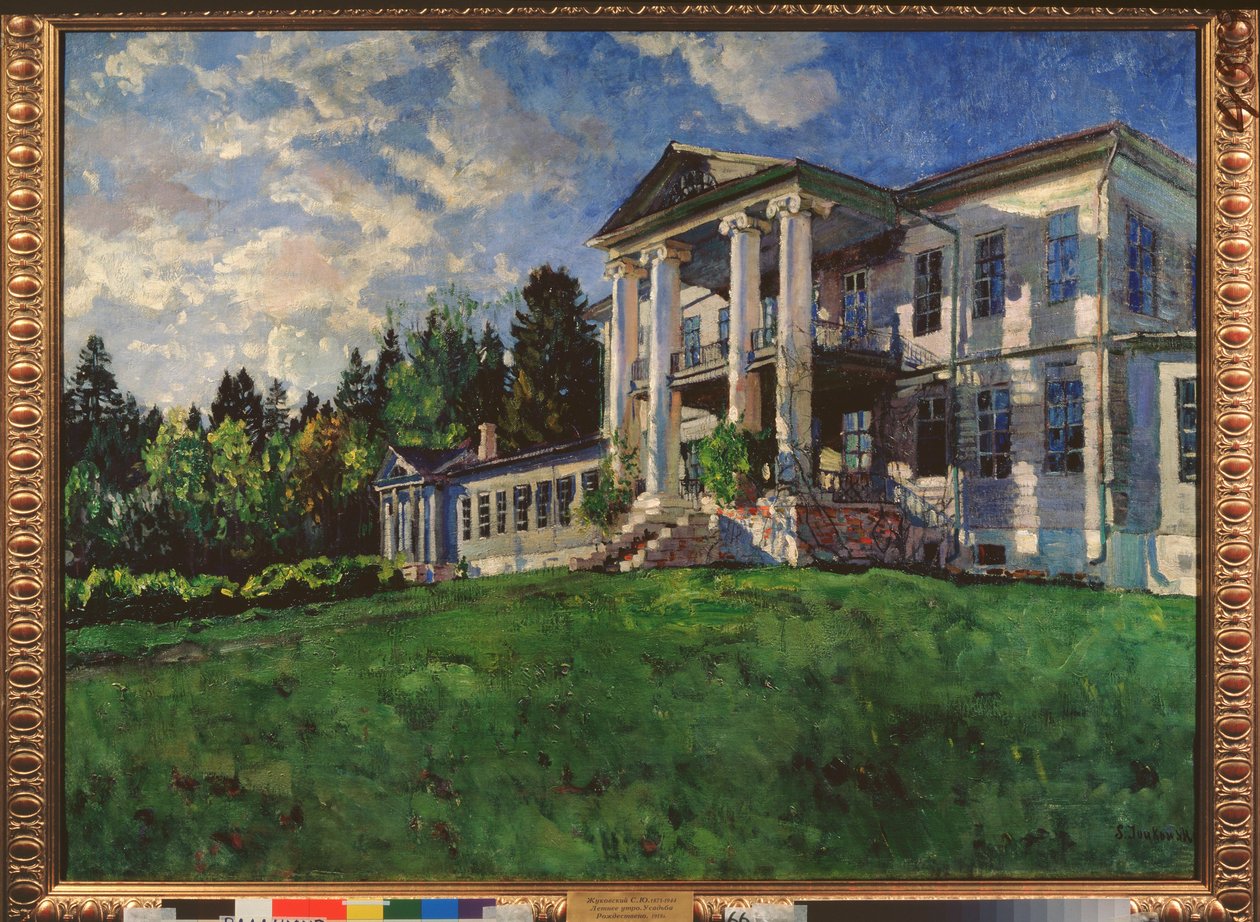 Sommermorgen. Das Herrenhaus Rozhdestveno (Russland) von Stanislav Joulianovitch Joukovski