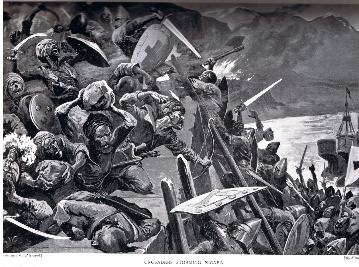 Kreuzritter stürmen Nicaea, Illustration aus 