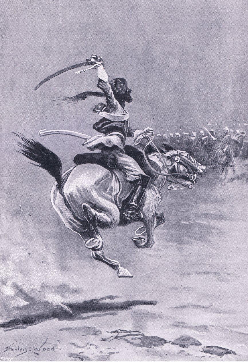 Delhi: Die Belagerer wurden ständig angegriffen, Juli 1857, Illustration aus British Battles on Land and Sea, 1915 von Stanley L. Wood