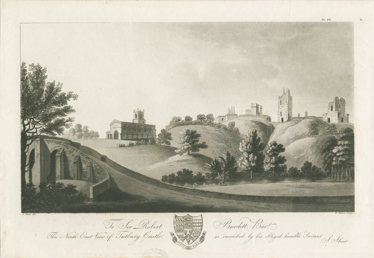 Nordostansicht von Tutbury Castle von Stebbing Shaw