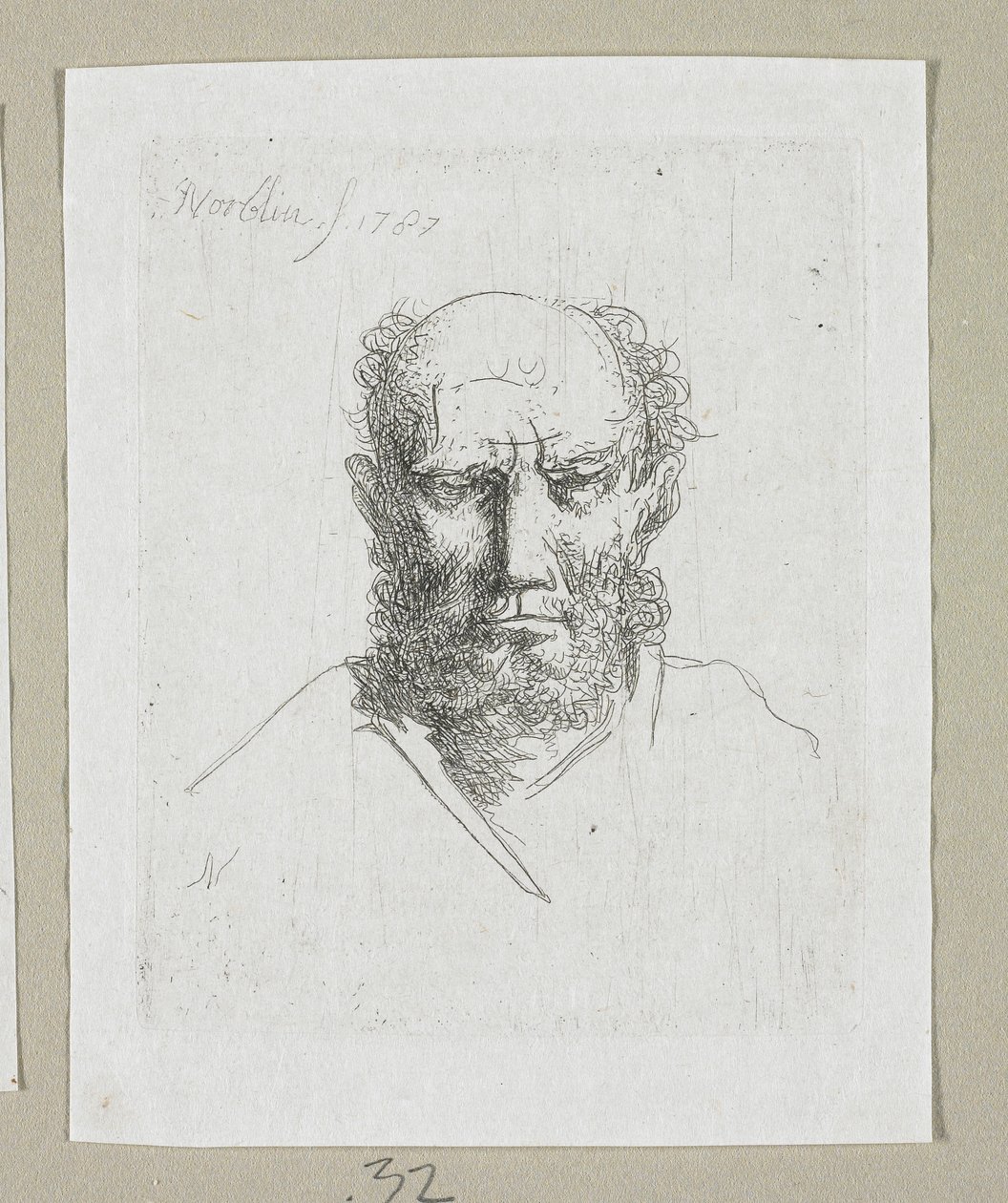 Kopf eines alten Mannes von Stefan Juliusz Norblin de la Gourdaine