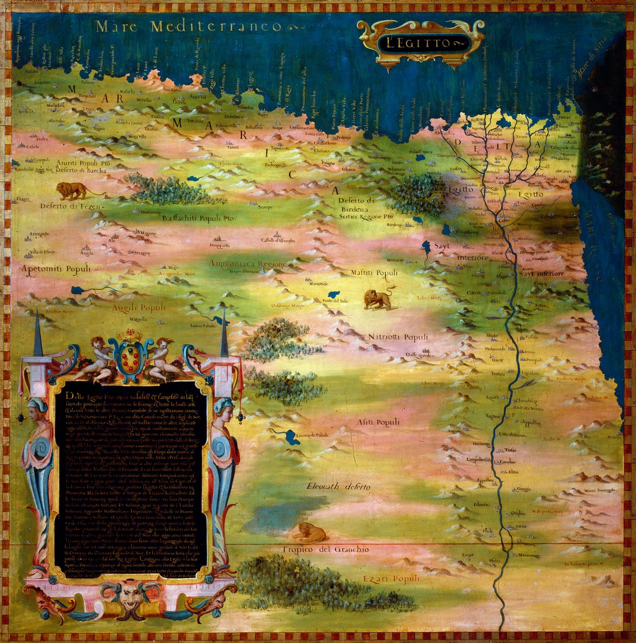Karte von Ägypten von Stefano Bonsignori (Buonsignori) (gestorben 1589) 1581 von Stefano Buonsignori