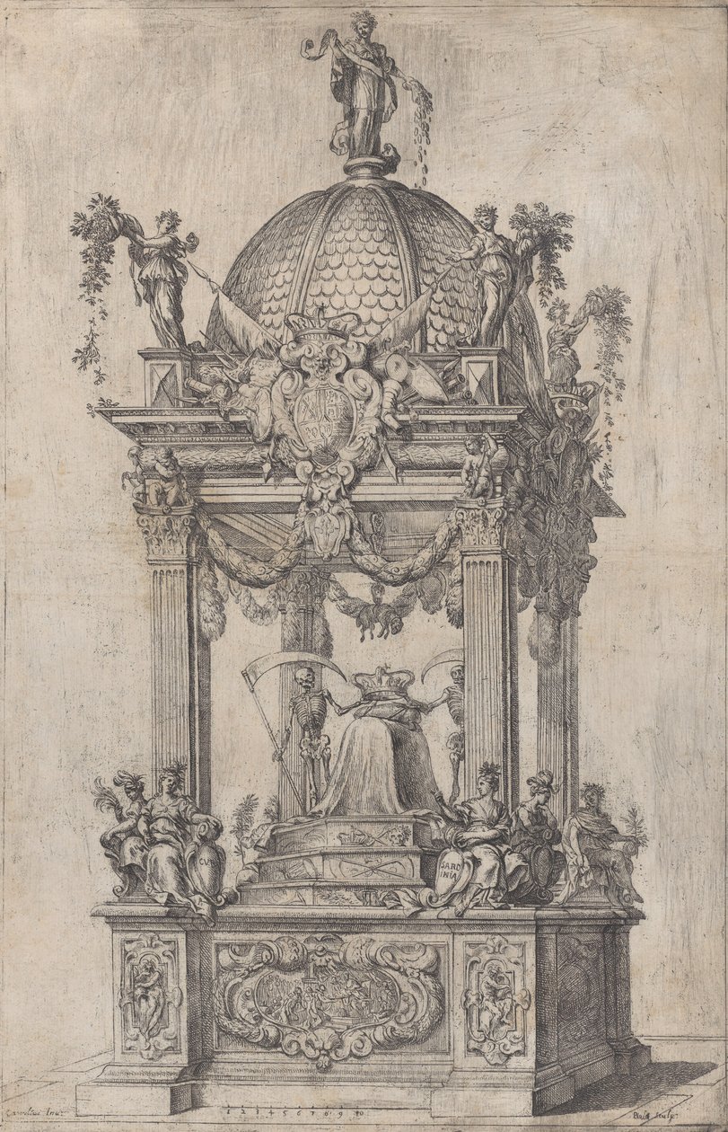 Der Katafalk von Philipp IV. von Spanien, ca. 1665 von Stefano Camogli