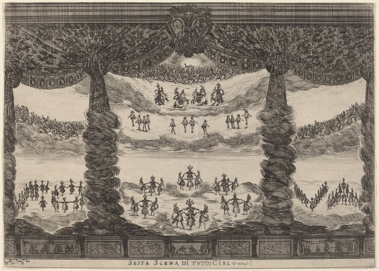 Sesta Scena di Tutto Cielo von Stefano Della Bella after Alfonso Parigi II