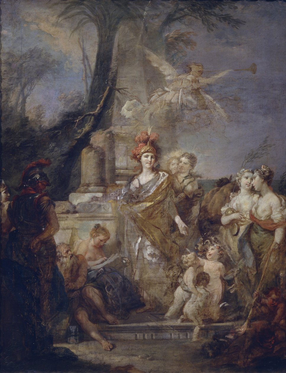 Katharina II. als Minerva im Kreis der Musen von Stefano Torelli