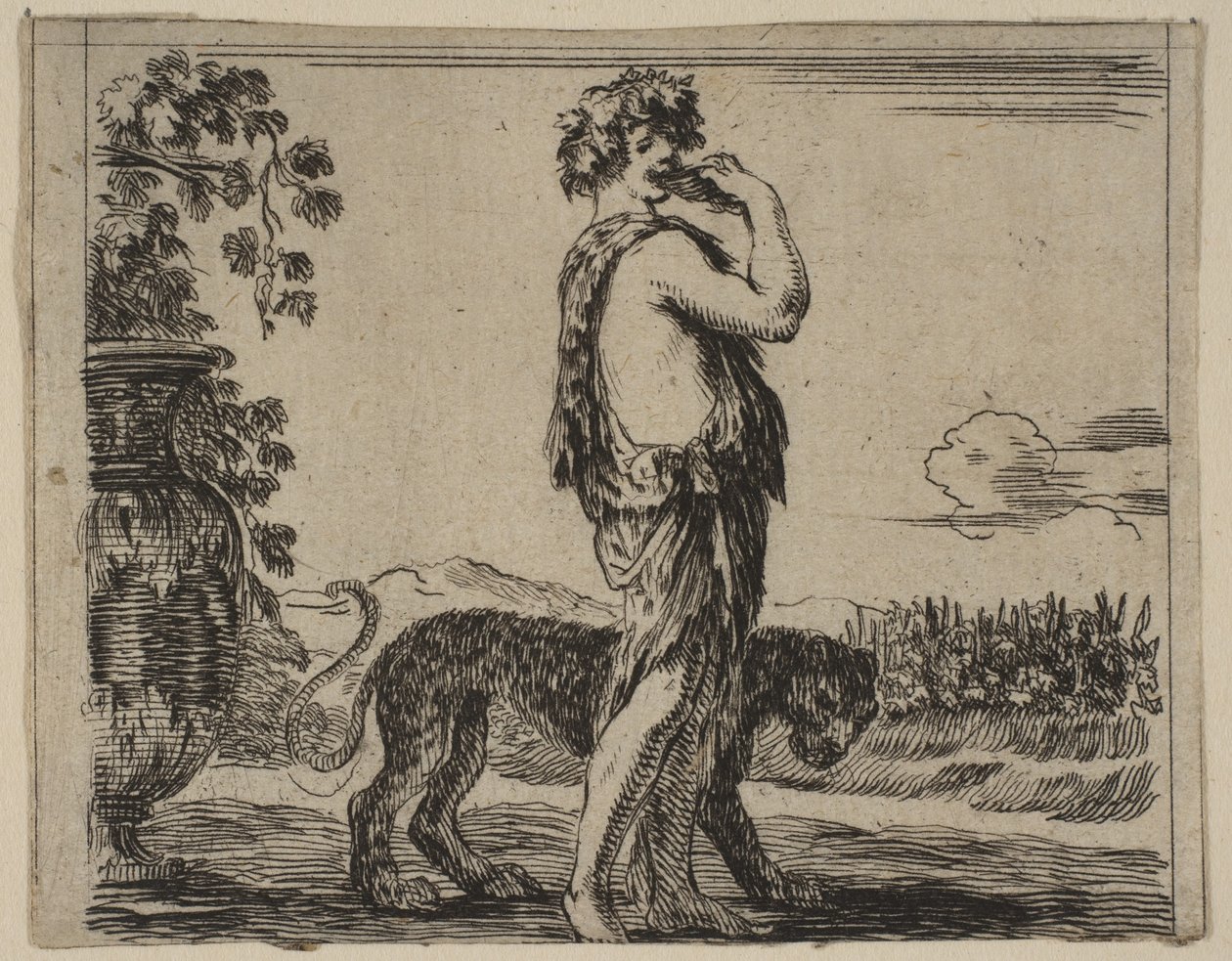 Bacchus, aus dem Spiel der Mythologie Jeu de la Mythologie, 1644 von Stefano della Bella