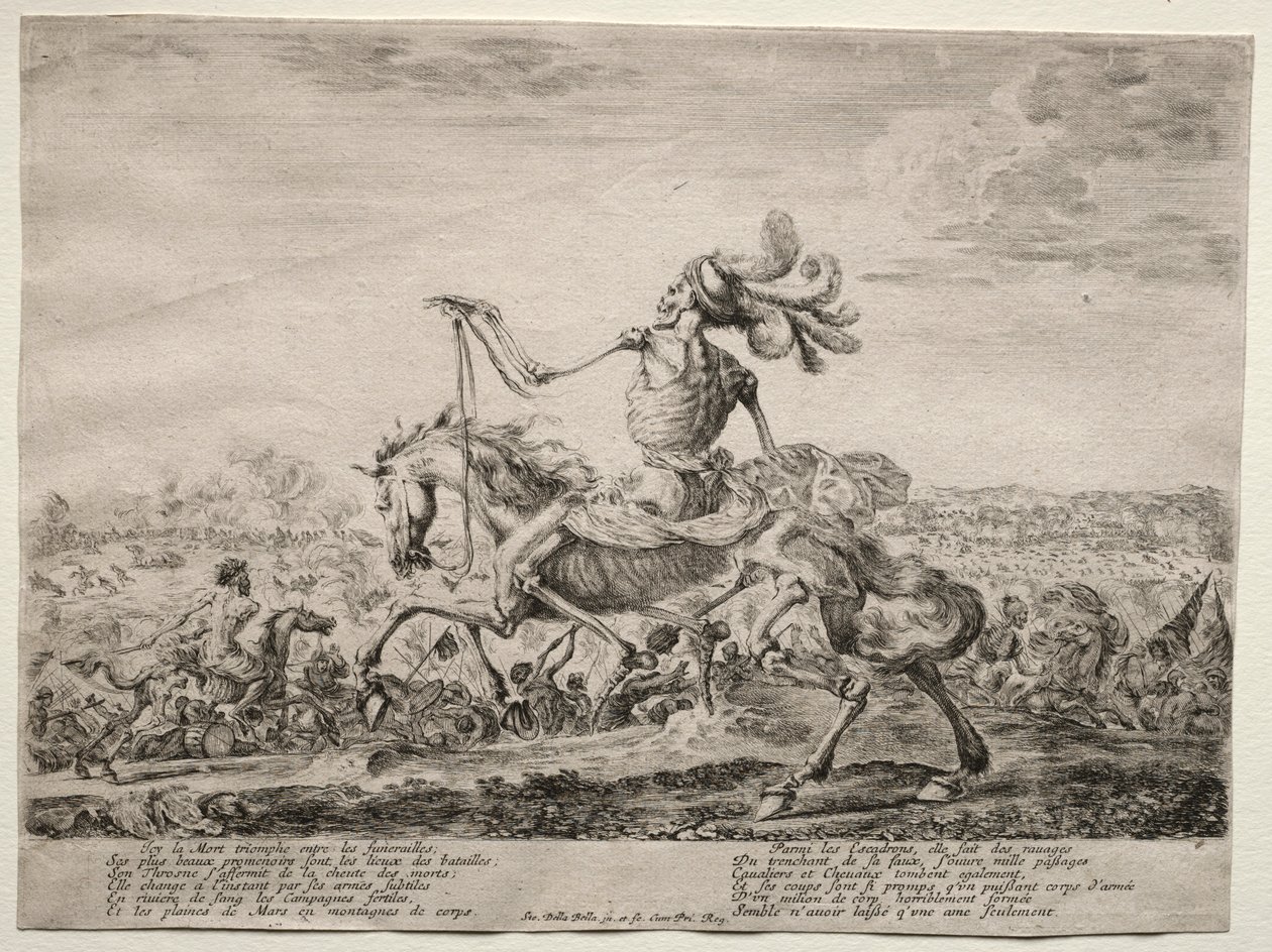 Tod auf dem Schlachtfeld, 1646-1647 von Stefano della Bella