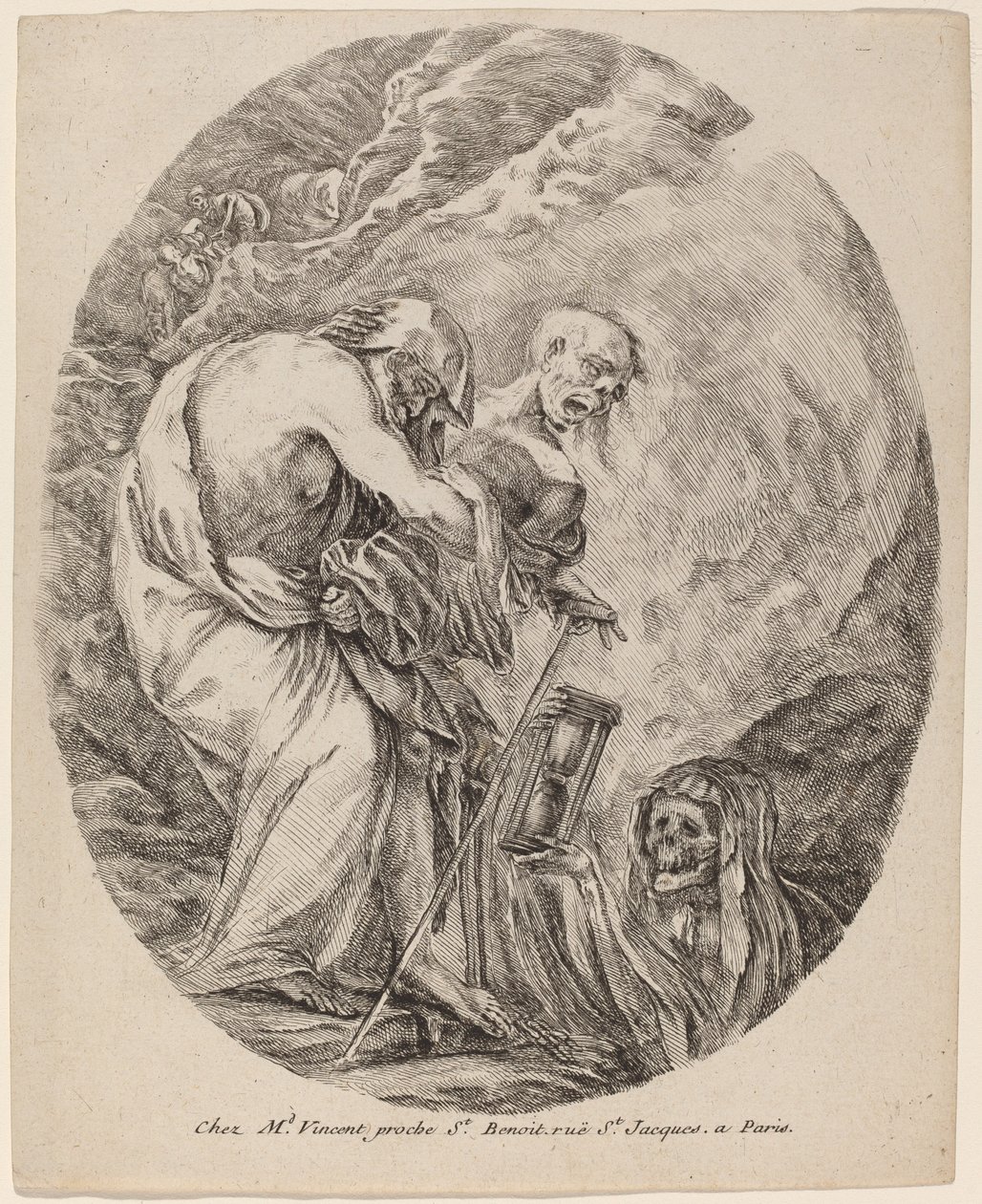 Tod mit einem alten Mann, wahrscheinlich 1648 von Stefano della Bella