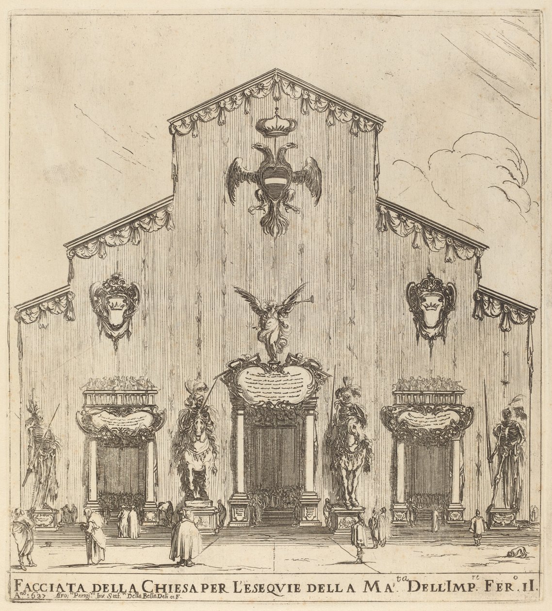 Fassade der Kirche San Lorenzo, Florenz von Stefano della Bella