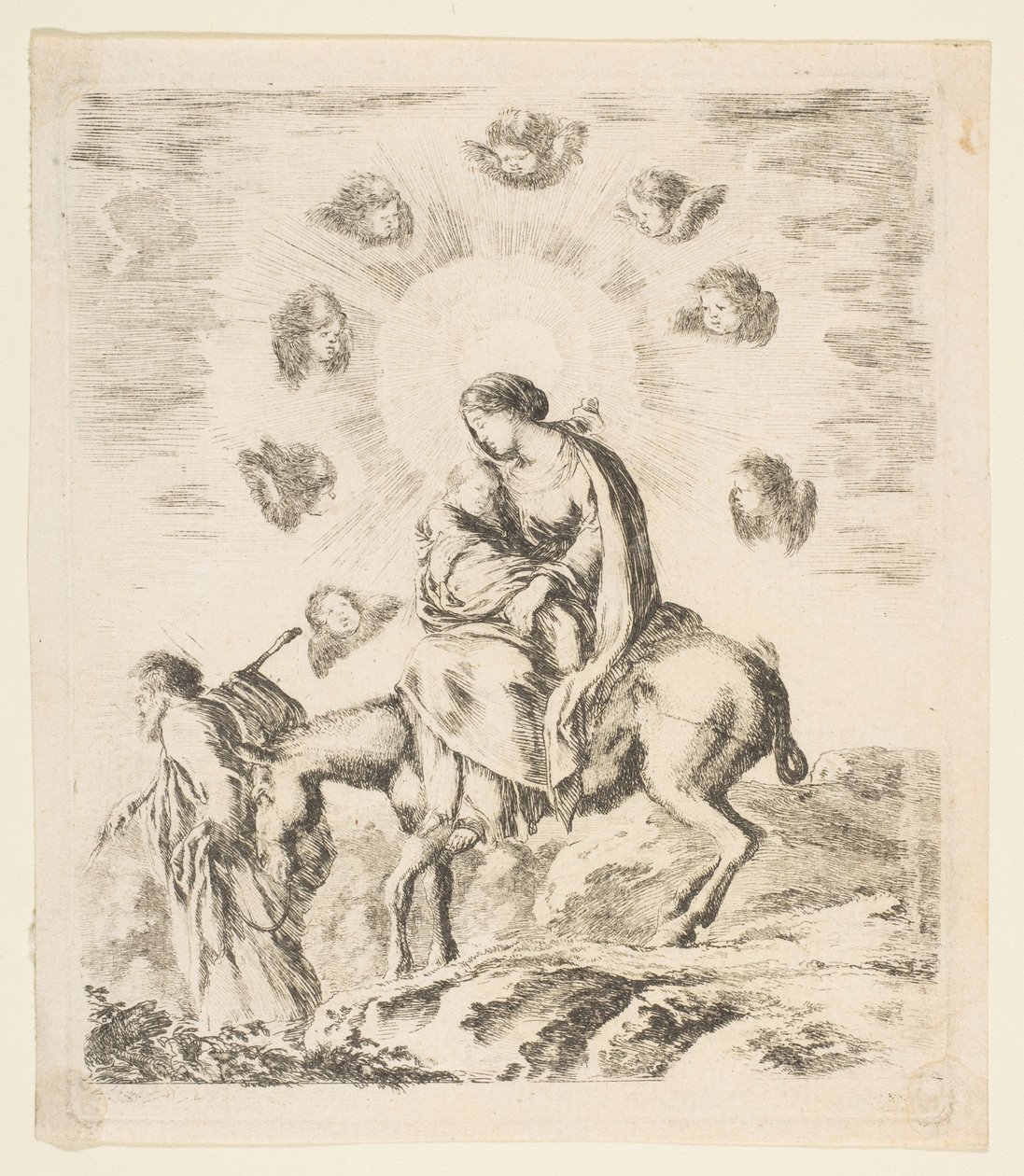 Flucht nach Ägypten, ca. 1641 von Stefano della Bella