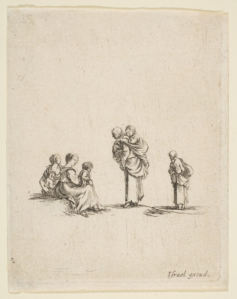 Vier Bettlerinnen, ca. 1641 von Stefano della Bella