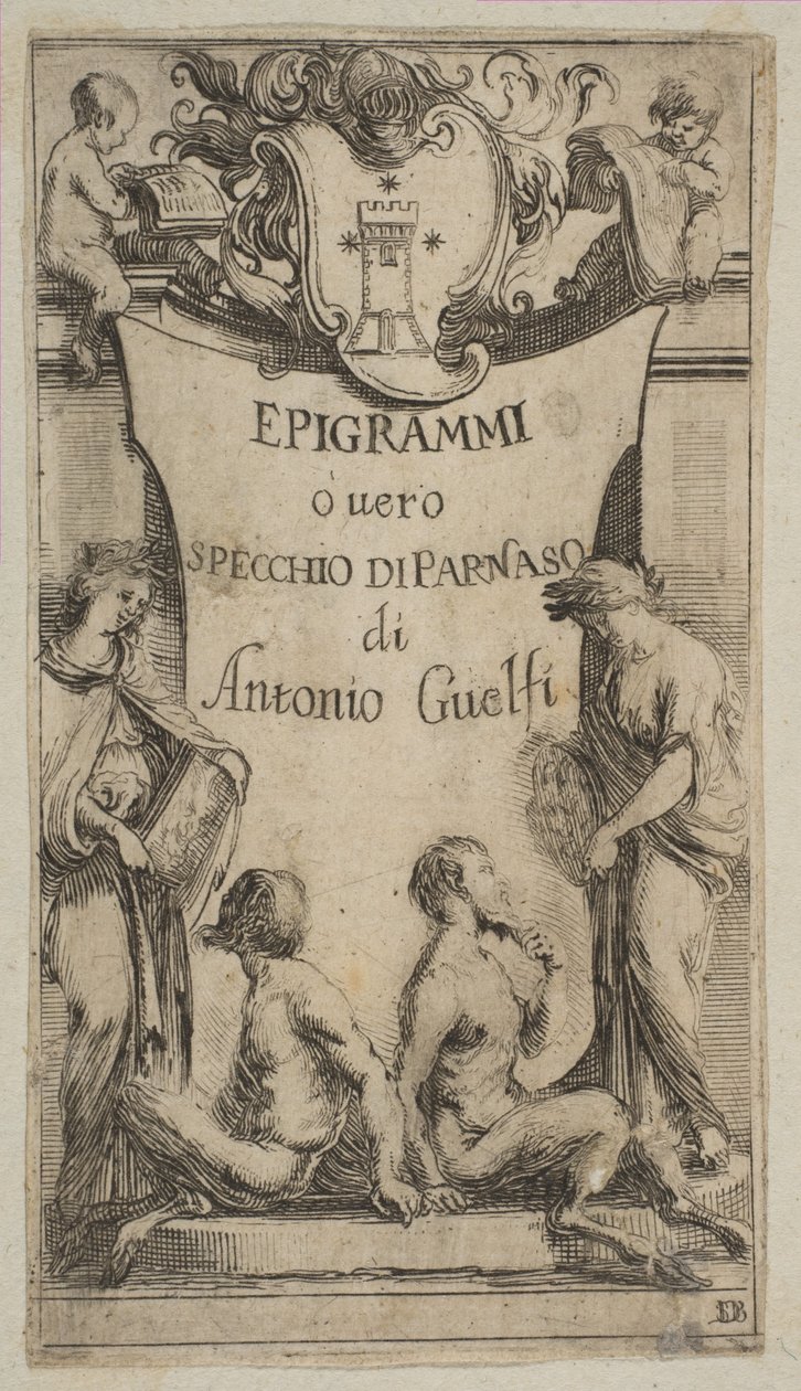 Frontispiz für Epigrammi de Guelfi, ca. 1636 von Stefano della Bella