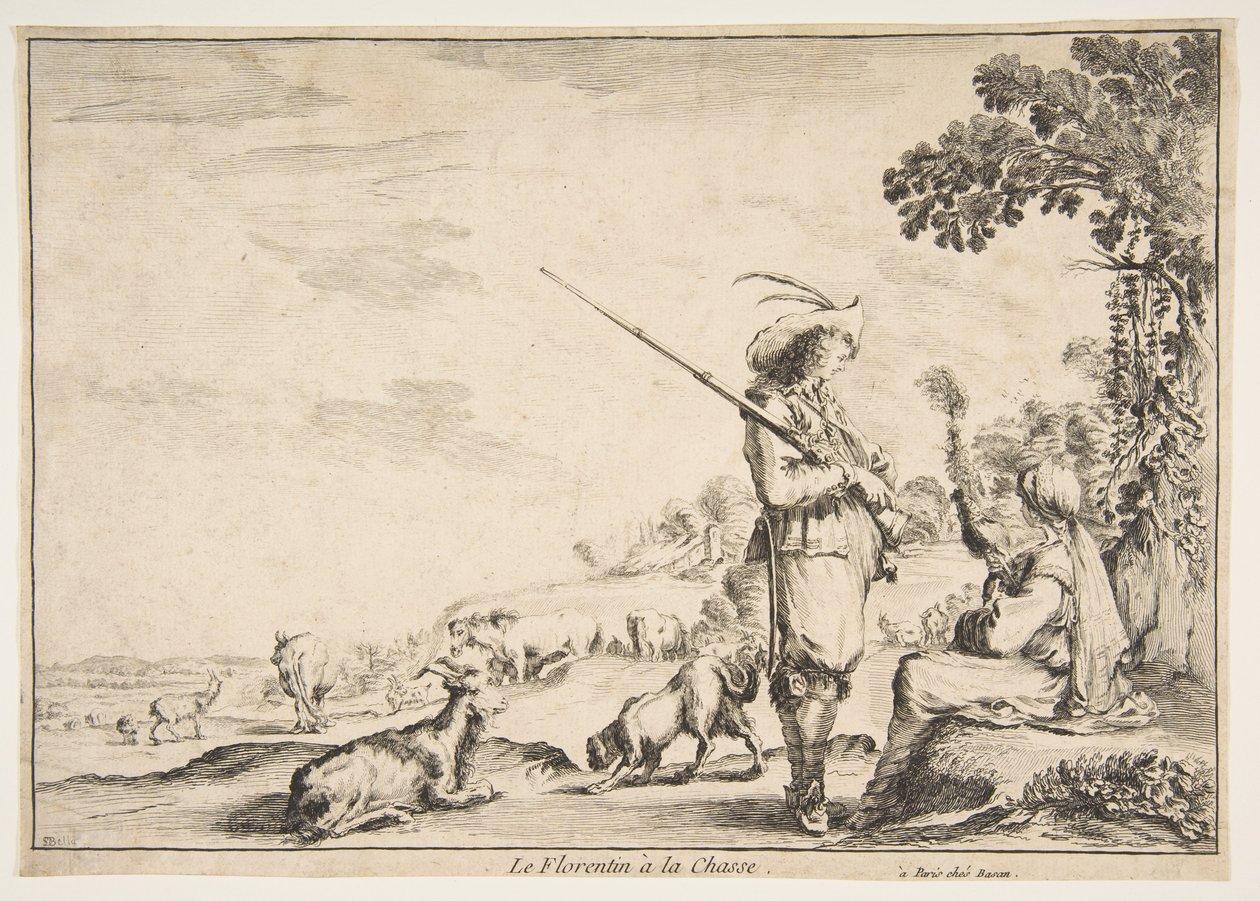 Der Florentiner auf der Jagd, ca. 1654 von Stefano della Bella