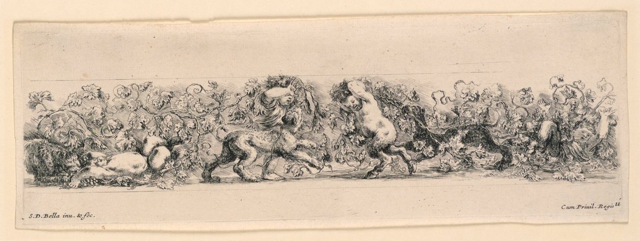 Ornamente von Friesen und Laubwerk von Stefano della Bella