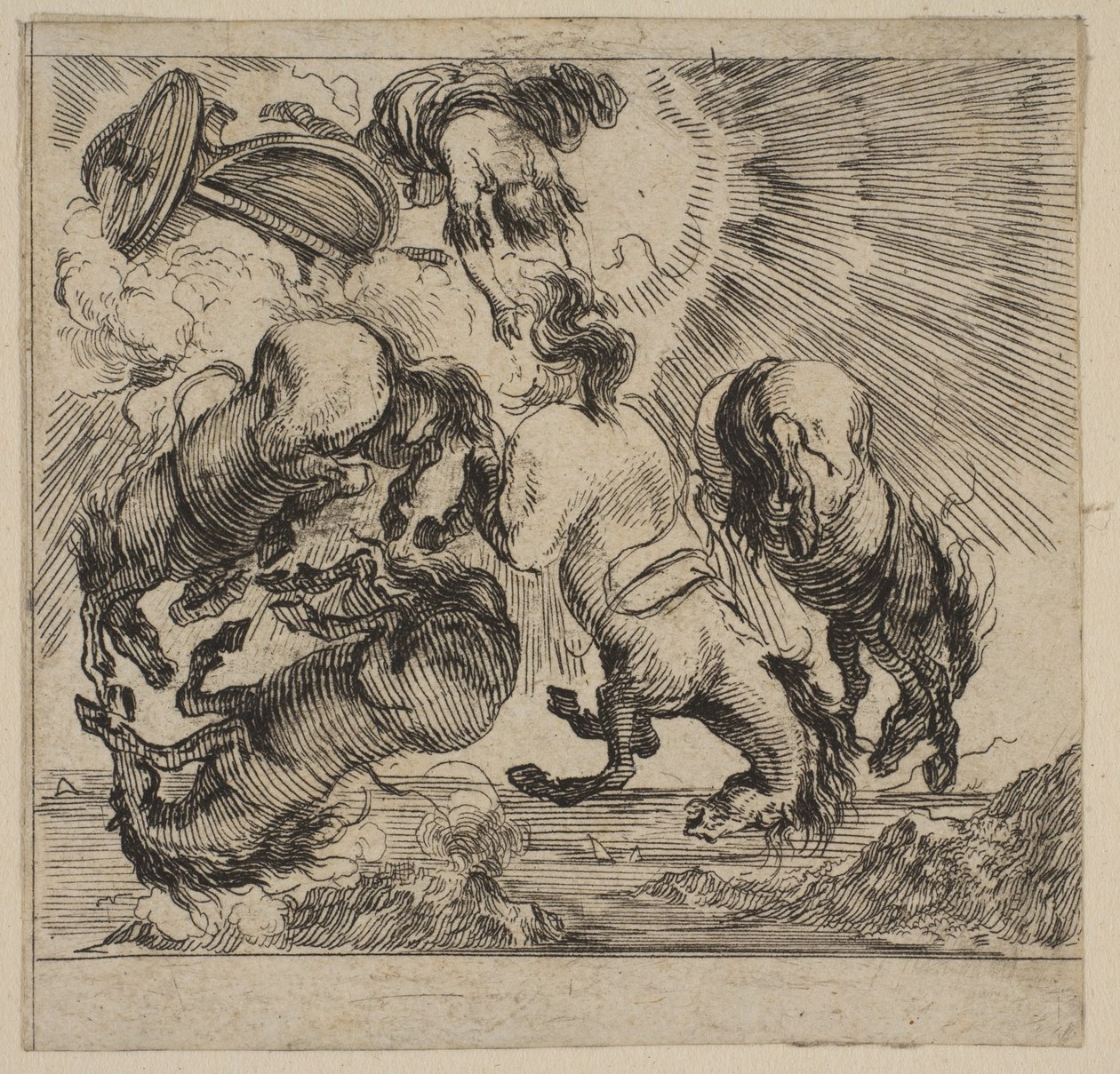 Phaeton, aus dem Spiel der Mythologie Jeu de la Mythologie, 1644 von Stefano della Bella