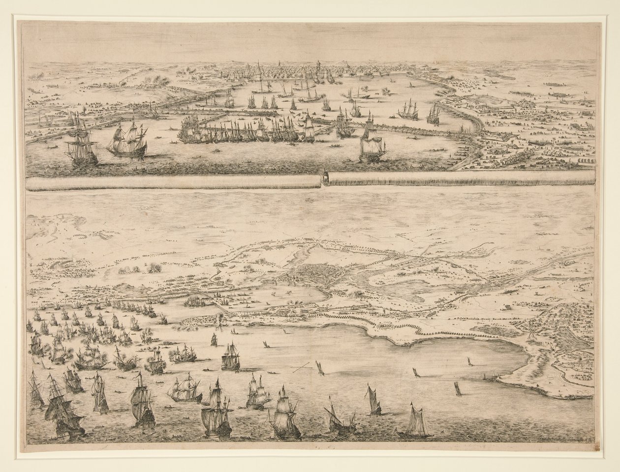 Plan der Belagerung von La Rochelle, 1628 von Stefano della Bella