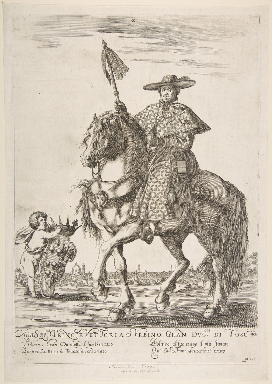 Porträt von Bernardino Ricci, 1637 von Stefano della Bella