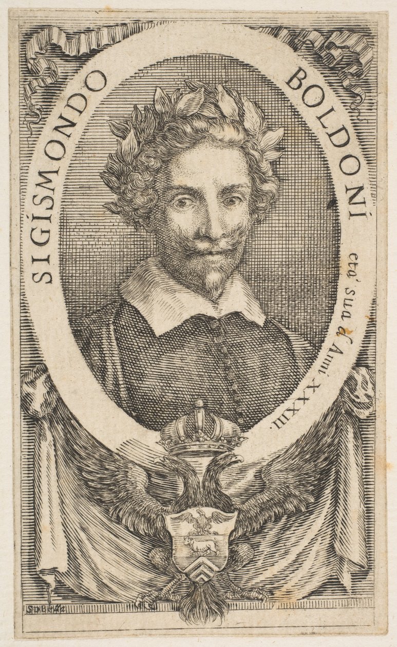 Porträt des Dichters Sigismond Boldoni (1656) von Stefano della Bella