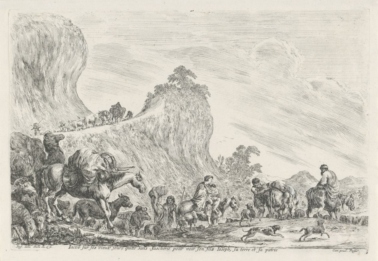 Reise von Jakob nach Ägypten von Stefano della Bella
