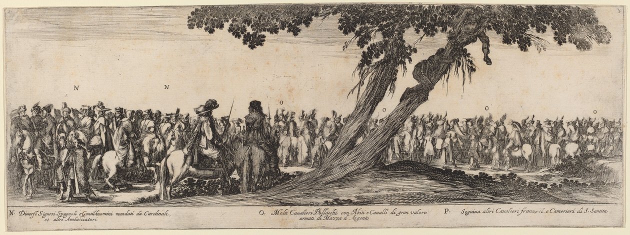 Spanische Herren, polnische und französische Reiter von Stefano della Bella