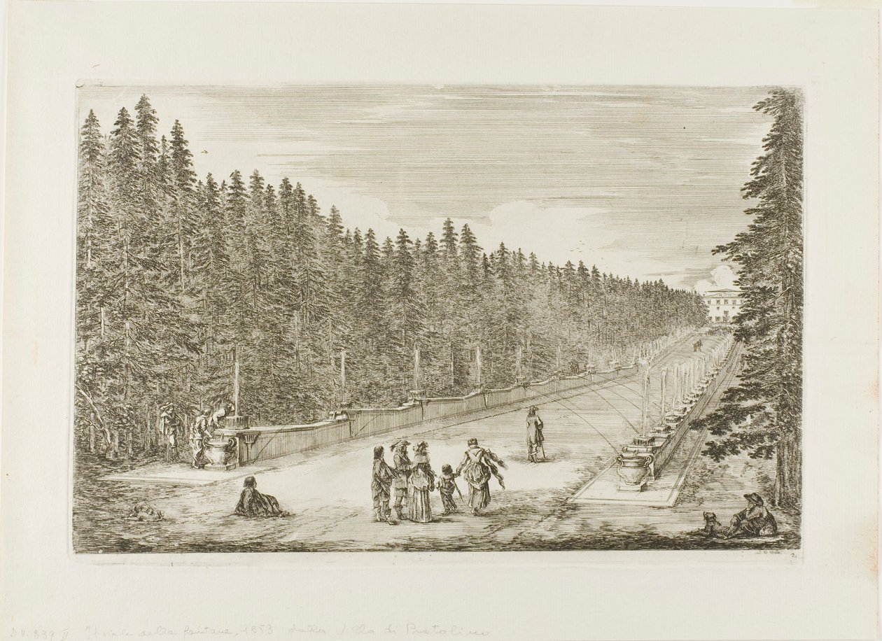 Die Allee der Brunnen von Stefano della Bella