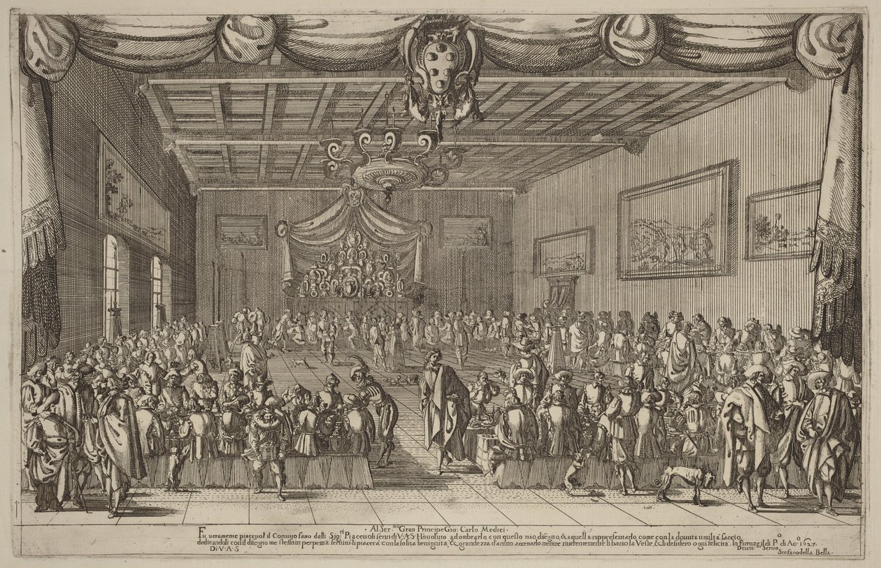 Das Bankett der Piacevoli von Stefano della Bella