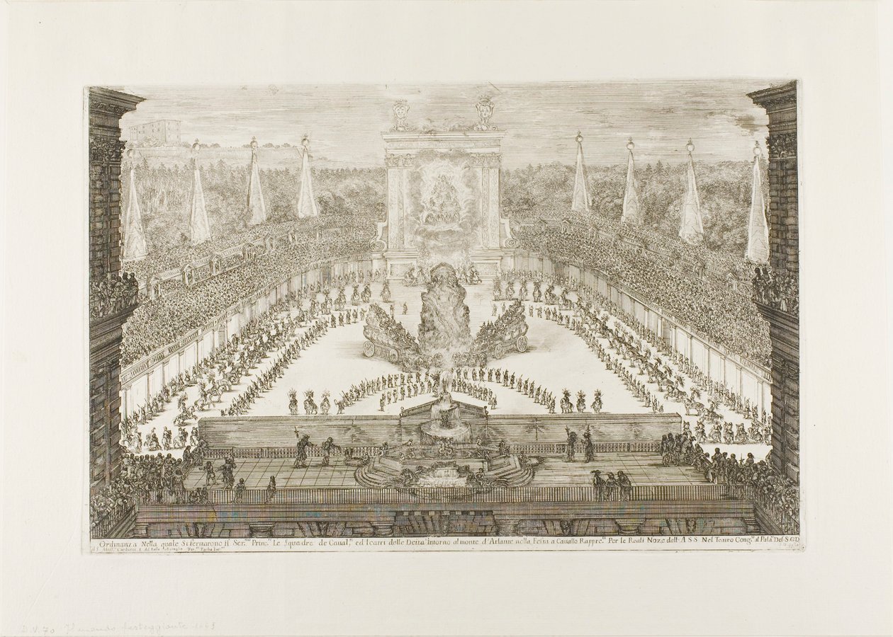 Die Eröffnungsversammlung des Reiterballetts von Stefano della Bella