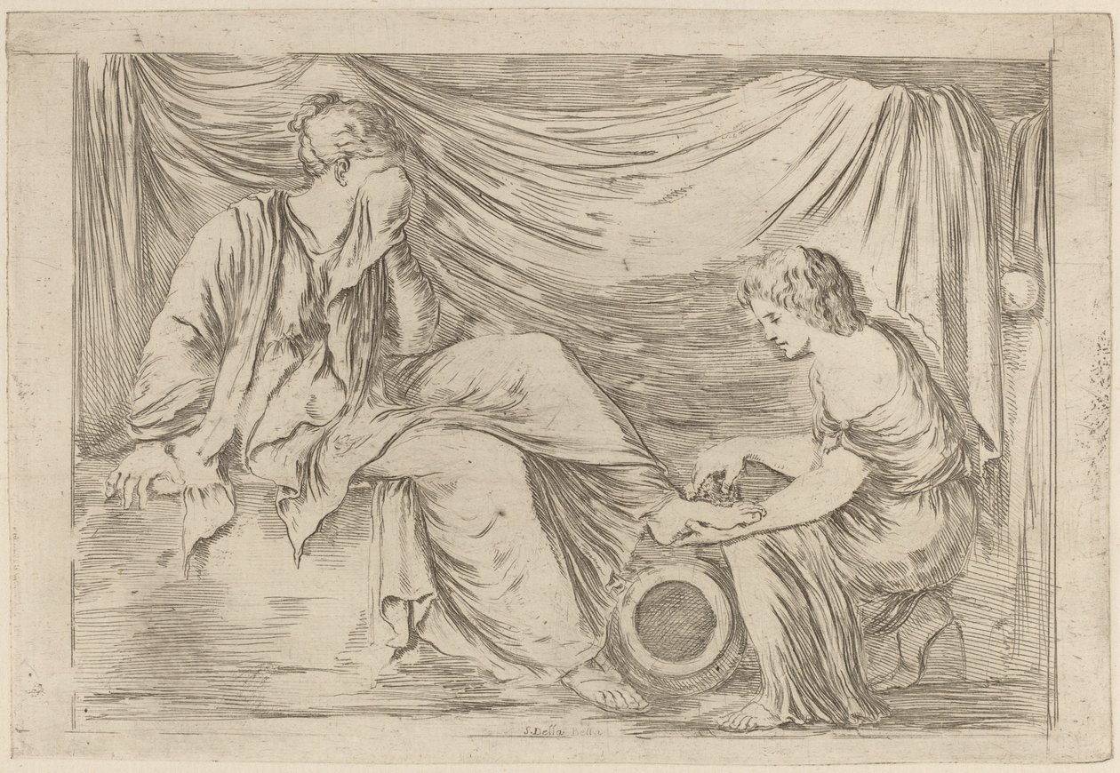 Die Toilette einer Braut von Stefano della Bella