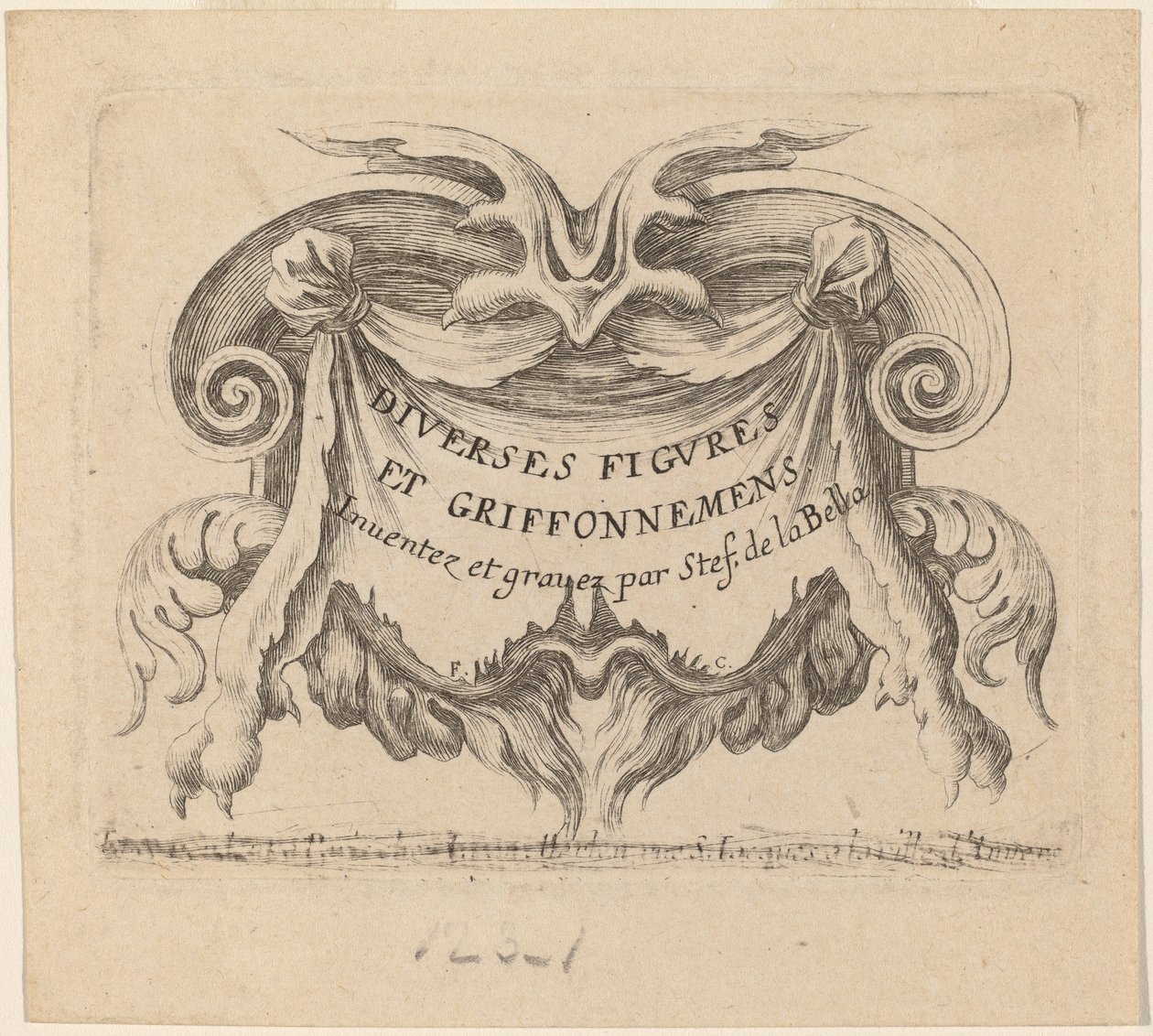 Titelseite für Diverses Figuren und Kritzeleien, 1646 von Stefano della Bella