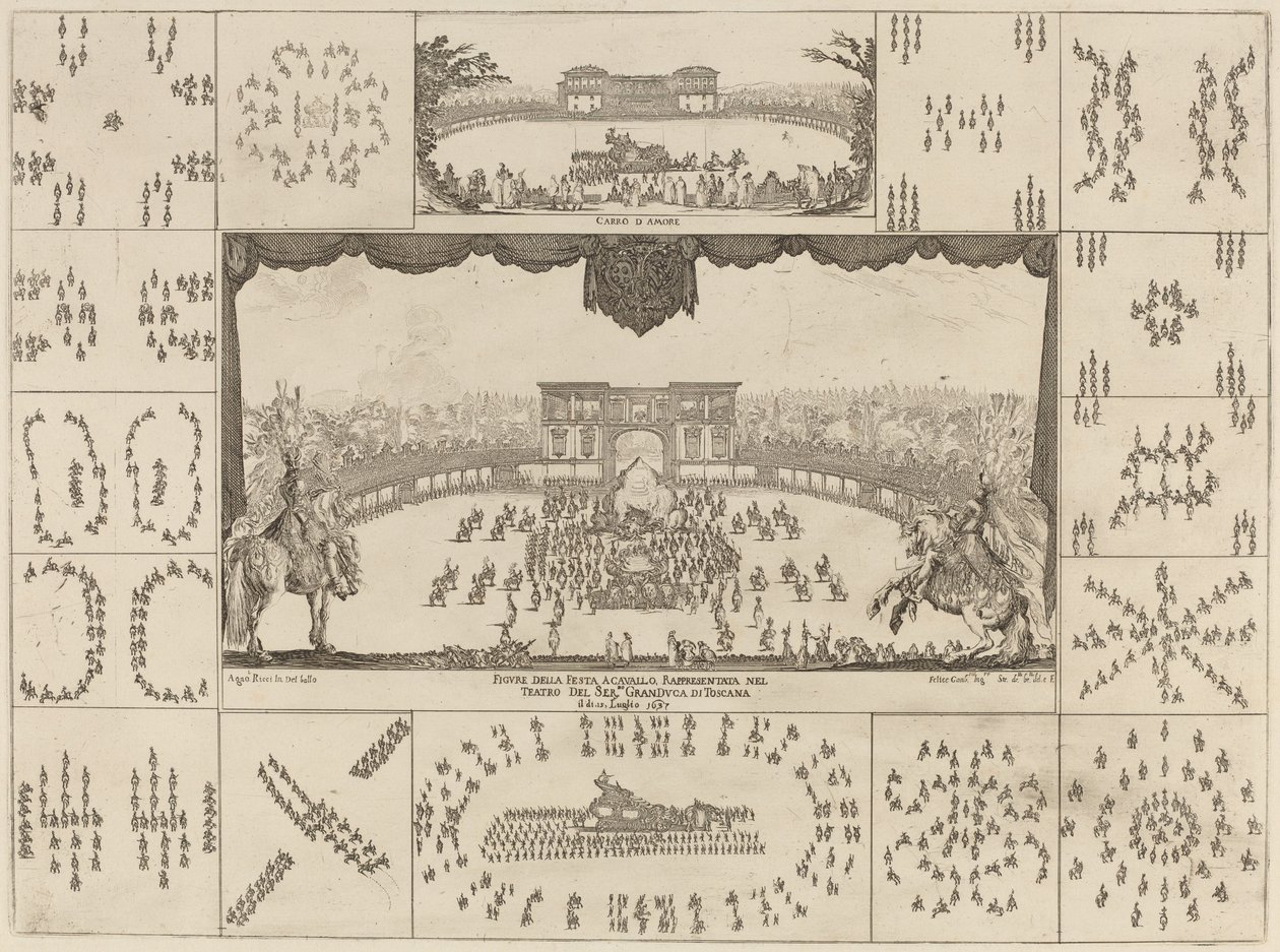 Turnier in Florenz für die Hochzeit von Großherzog Ferdinand II., 1637 von Stefano della Bella