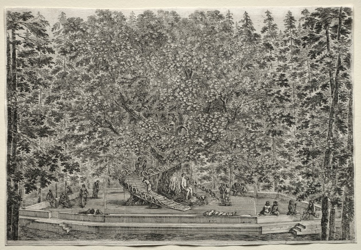 Ansichten der Villa von Pratolino: Der bewohnte Baum von Stefano della Bella