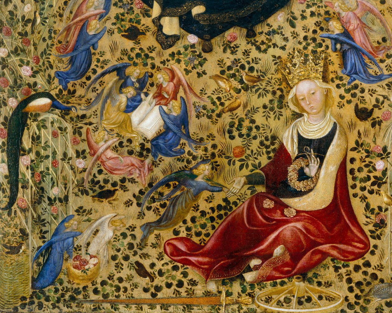 Heilige Katharina von Alexandria (Detail der Madonna del Roseto) von Stefano di Giovanni da Verona