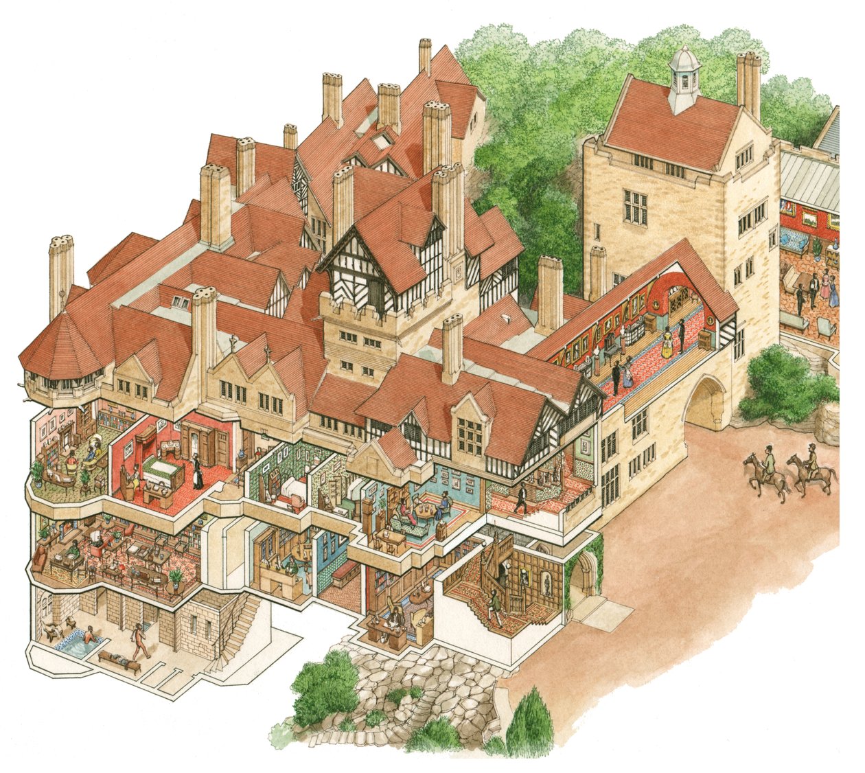 Cragside House, Northumberland, ca. 1872-1900 von Stephen Conlin